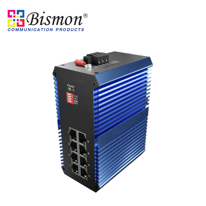 8-port-10-100-1000Base-T-PoE-Managed-Industrial-grade-Switch-IP50-DC-48-58V